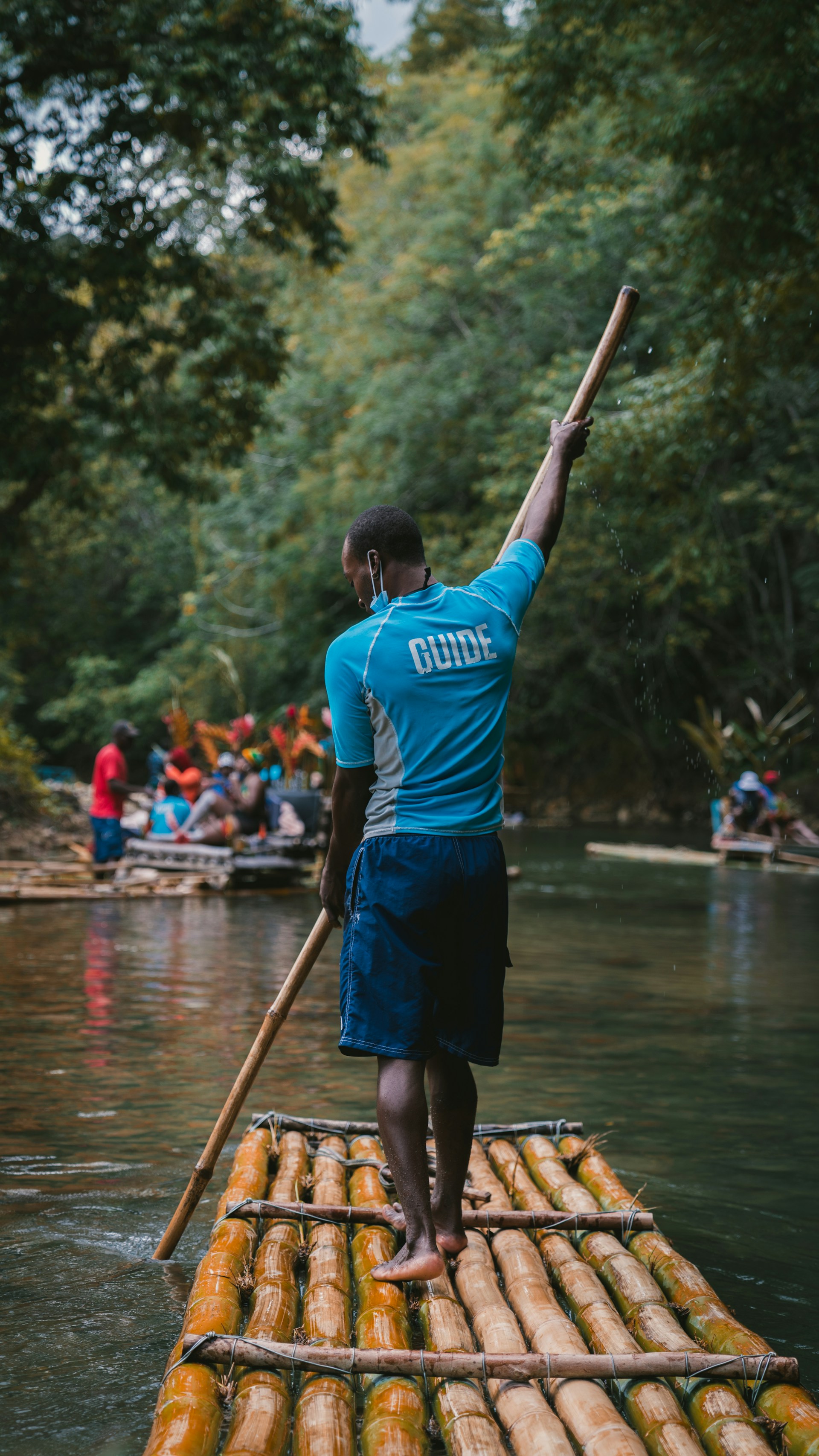 Local guide on a boat